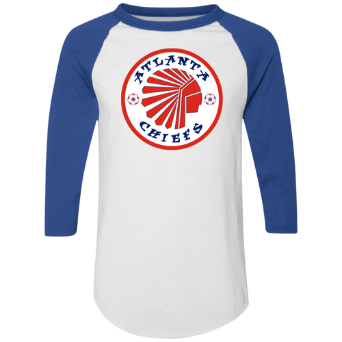 Atlanta Chiefs Raglan Shirt NASL Soccer color White/Royal Blue