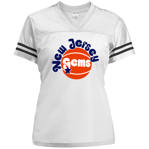 New Jersey Gems WBL Basketball Womens Replica Jersey color White/Black