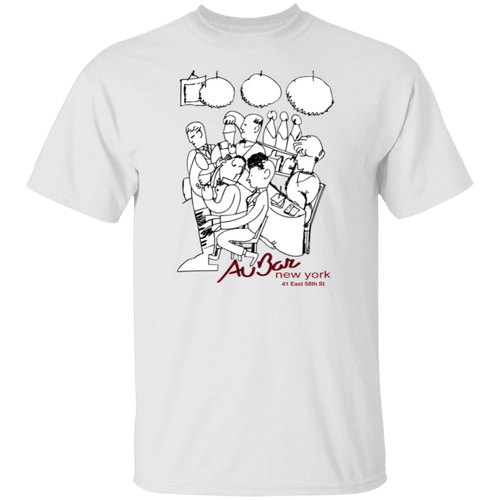 Au Bar T-shirt New York City Nightlife Fashion Apparel color White