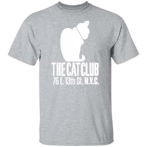 Cat Club T-shirt New York City Nightlife Fashion Apparel color Sport Grey