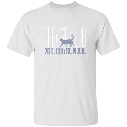 Cat Club T-shirt New York City Nightlife Fashion Apparel color White