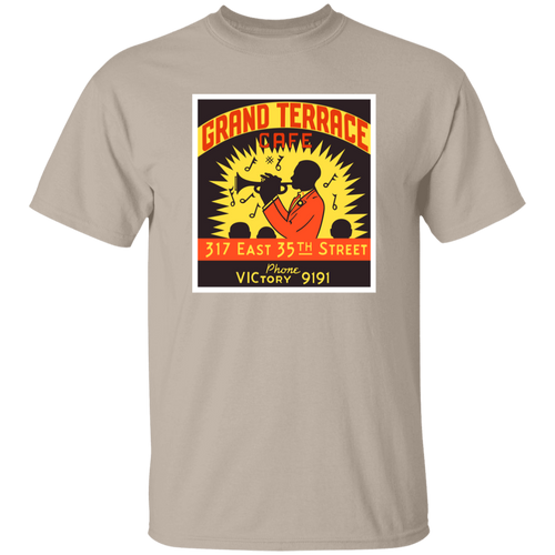 Grand Terrace Cafe Jazz Club T-shirt New York City Nightlife Fashion Apparel color Sand