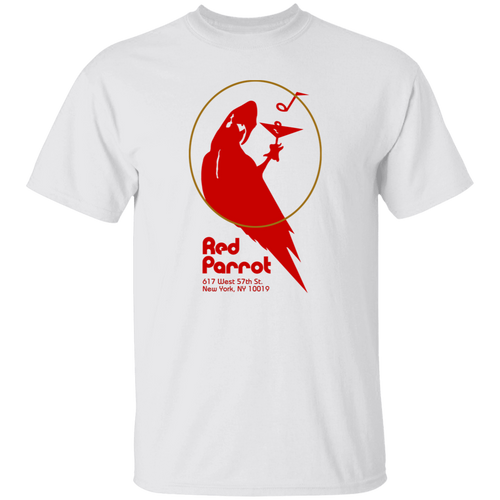 Red Parrot Nightclub T-shirt New York City Nightlife Fashion Apparel color White