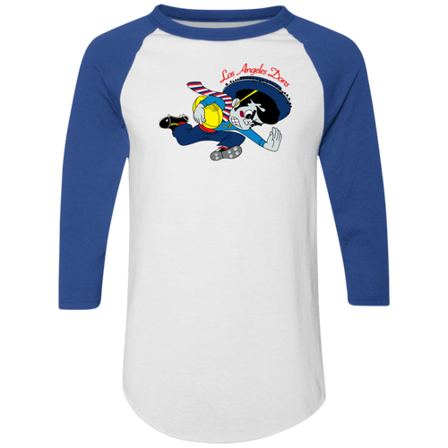 Los Angeles Dons Raglan Shirt AAFC Football Team color White/Royal Blue