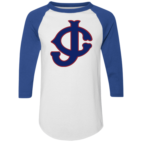 Jersey City Giants Raglan Shirt Negro League Baseball Team color White/Royal Blue
