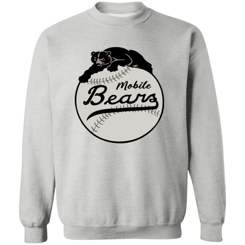 Mobile Black Bears Sweatshirt Crewneck Pullover Negro League Baseball color Sport Gray