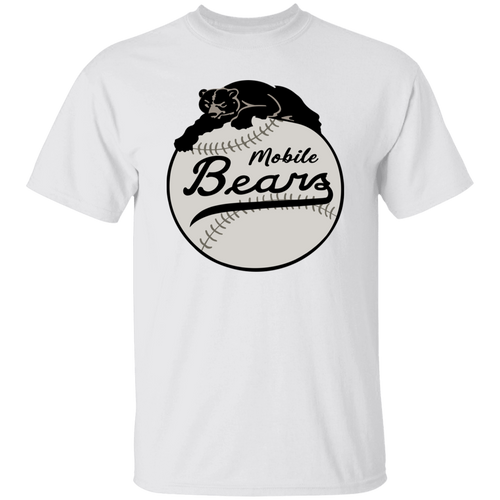 Mobile Black Bears T-shirt Classic Negro League Baseball color White