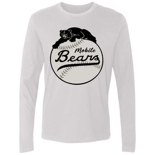 Mobile Black Bears Long Sleeve Shirt Negro League Baseball color White