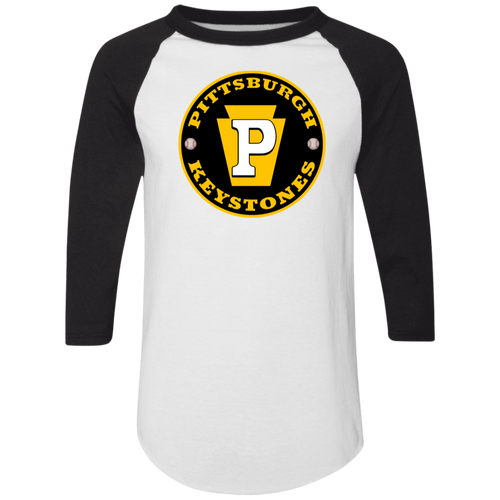 Pittsburgh Keystones Raglan Shirt Colorblock Negro League Baseball color White/Black