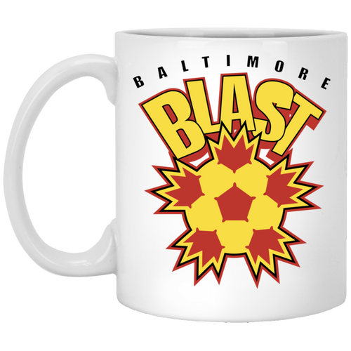 Baltimore Blast Mug 11oz White Glossy Ceramic MISL Soccer color White
