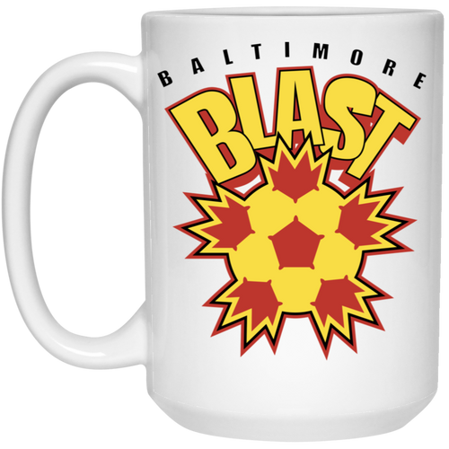 Baltimore Blast Mug 15oz Glossy Ceramic MISL Soccer color White