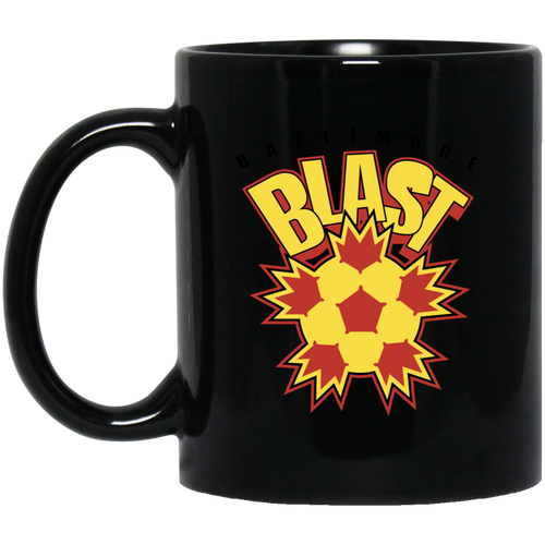 Baltimore Blast Mug 11oz Black Glossy Ceramic MISL Soccer