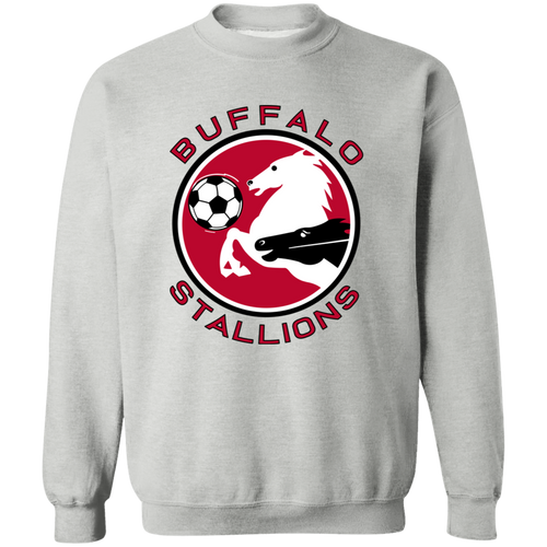 Buffalo Stallions Sweatshirt Crewneck Pullover MISL Soccer color Sport Grey