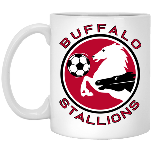 Buffalo Stallions Mug 11oz White Glossy Ceramic MISL Soccer color White