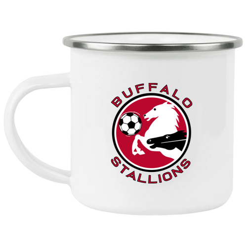 Buffalo Stallions Camping Mug 12oz Enamel MISL Soccer