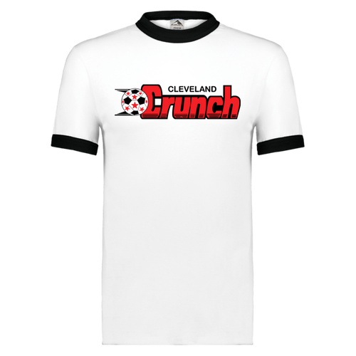Cleveland Crunch Ringer T-shirt MISL Soccer color White/Black