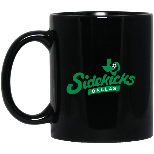 Dallas Sidekicks Mug 11oz Black Glossy Ceramic MISL Soccer