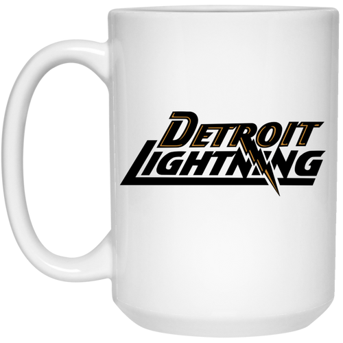Detroit Lightning Mug 15oz Glossy Ceramic MISL Soccer color White