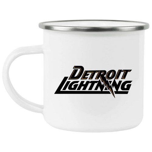 Detroit Lightning Camping Mug 12oz Enamel MISL Soccer