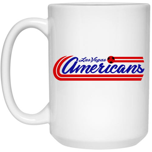 Las Vegas Americans Mug 15oz Glossy Ceramic MISL Soccer color White