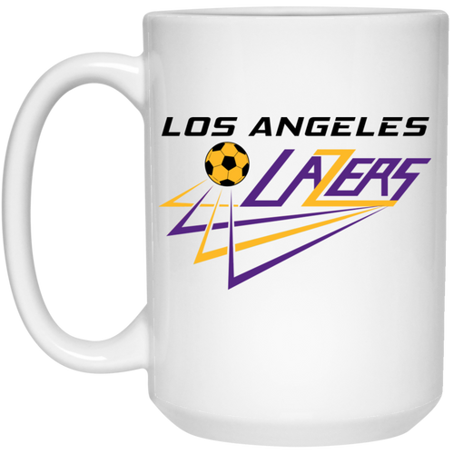 Los Angeles Lazers Mug 15oz Glossy Ceramic MISL Soccer color White