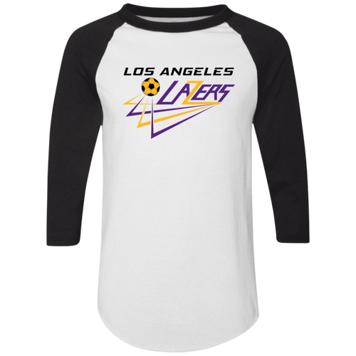 Los Angeles Lazers Raglan Shirt Colorblock MISL Soccer color White/Black