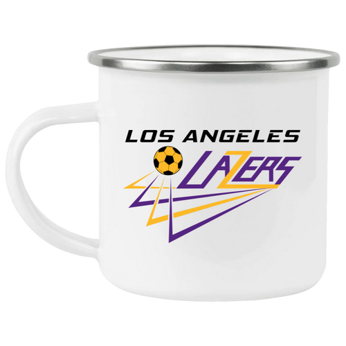 Los Angeles Lazers Camping Mug 12oz Enamel MISL Soccer