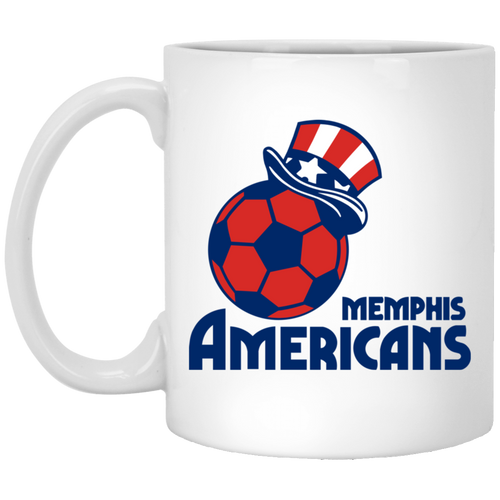 Memphis Americans Mug 11oz White Glossy Ceramic MISL Soccer color White