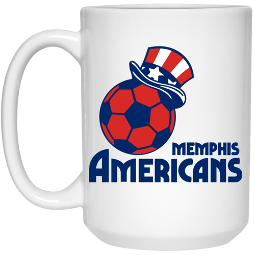 Memphis Americans Mug 15oz Glossy Ceramic MISL Soccer color White