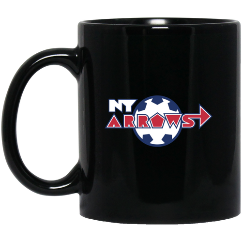 New York Arrows Mug 11oz Black Glossy Ceramic MISL Soccer