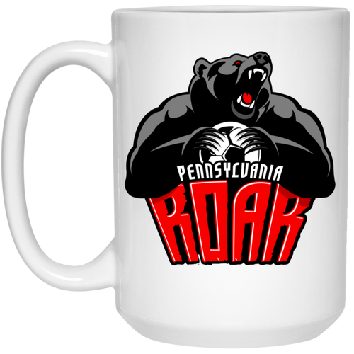 Pennsylvania Roar Mug 15oz White Glossy Ceramic MISL Soccer color White