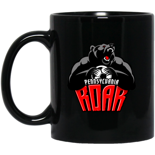 Pennsylvania Roar Mug 11oz Black Glossy Ceramic MISL Soccer