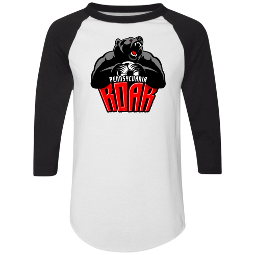Pennsylvania Roar Raglan Shirt Colorblock MISL Soccer color White/Black