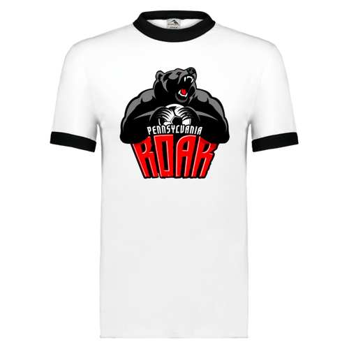 Pennsylvania Roar Ringer T-shirt MISL Soccer color White/Black