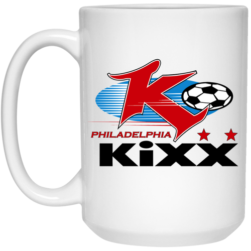 Philadelphia Kixx Mug 15oz Glossy Ceramic MISL Soccer color White