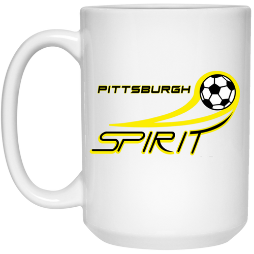 Pittsburgh Spirit Mug 15oz Glossy Ceramic MISL Soccer color White