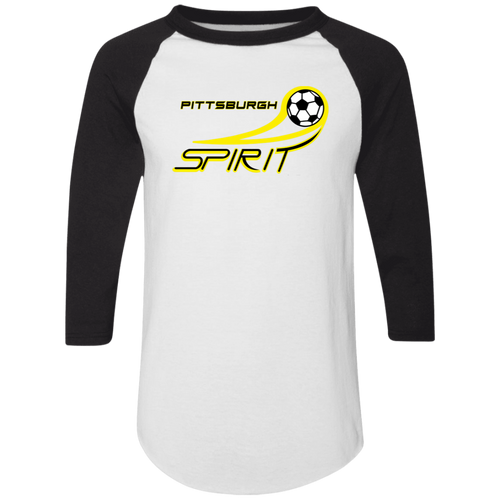 Pittsburgh Spirit Raglan Shirt Colorblock MISL Soccer color White/Black