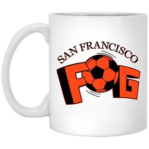 San Francisco Fog Mug 11oz Glossy Ceramic MISL Soccer color White