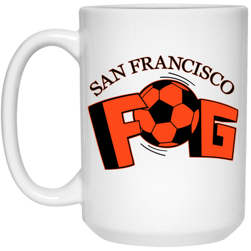 San Francisco Fog Mug 15oz Glossy Ceramic MISL Soccer color White