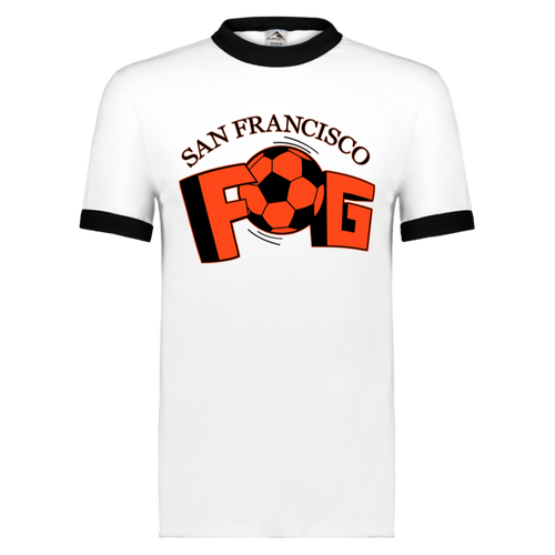 San Francisco Fog Ringer T-shirt MISL Soccer color Athletic White/Black