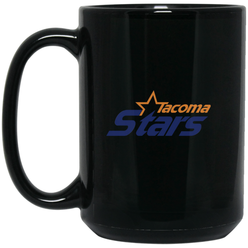 Tacoma Stars Mug 15oz Black Glossy Ceramic MISL Soccer