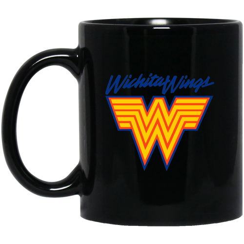 Wichita Wings Mug 11oz Black Glossy Ceramic MISL Soccer