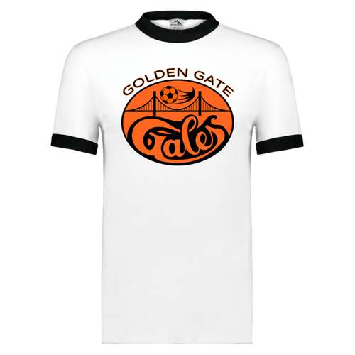 Golden Gate Gales Ringer T-shirt ASL Soccer color White/Black