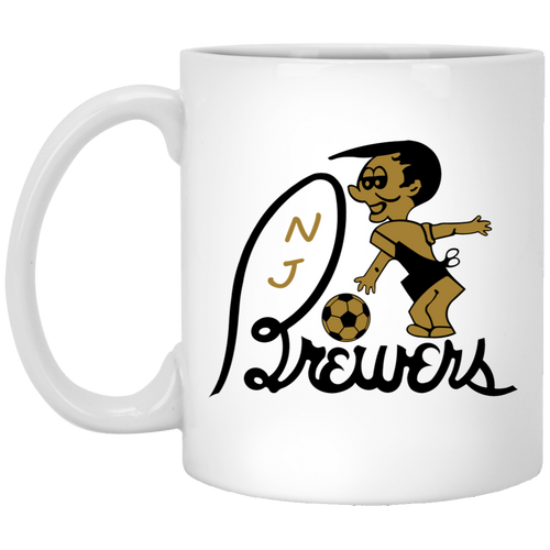 New Jersey Brewers Mug 11oz White Glossy Ceramic ASL Soccer color White