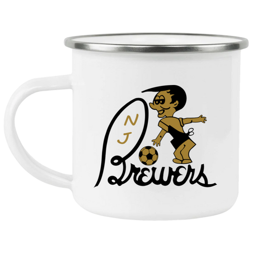 New Jersey Brewers Camping Mug 12oz Enamel ASL Soccer
