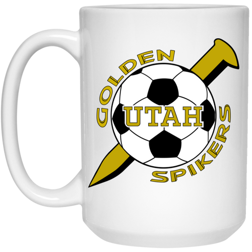 Utah Golden Spikers Mug 15oz Glossy Ceramic ASL Soccer