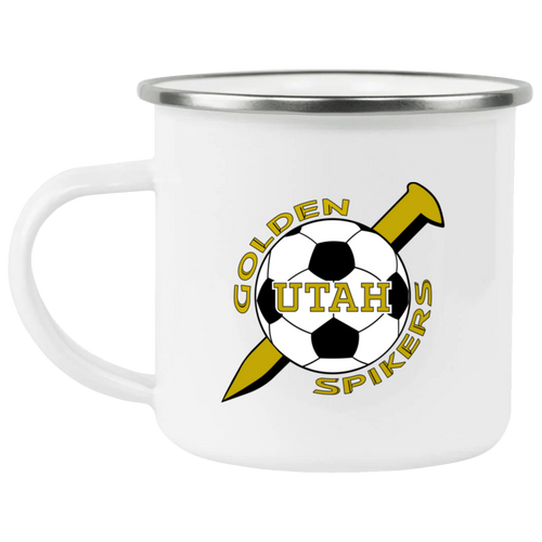 Utah Golden Spikers Camping Mug 12oz Enamel ASL Soccer