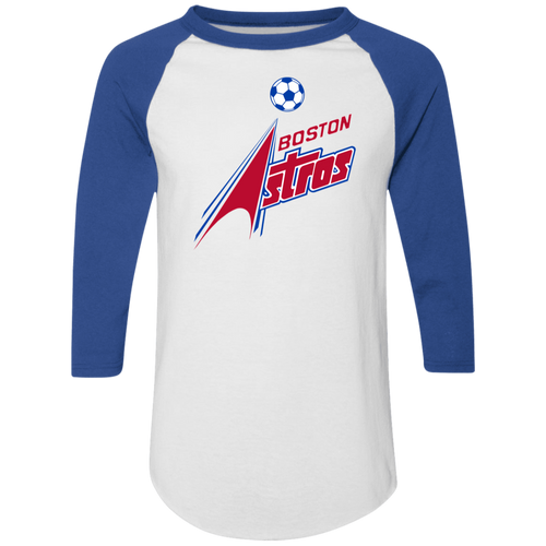 Boston Astros Raglan Shirt Colorblock ASL Soccer color White/Royal Blue
