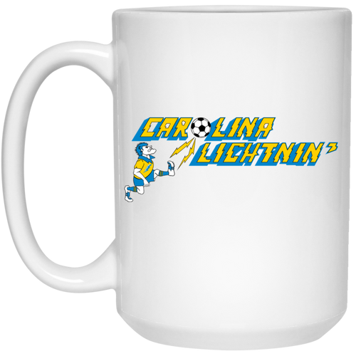 Carolina Lightnin' Mug 15oz White Glossy Ceramic ASL Soccer
