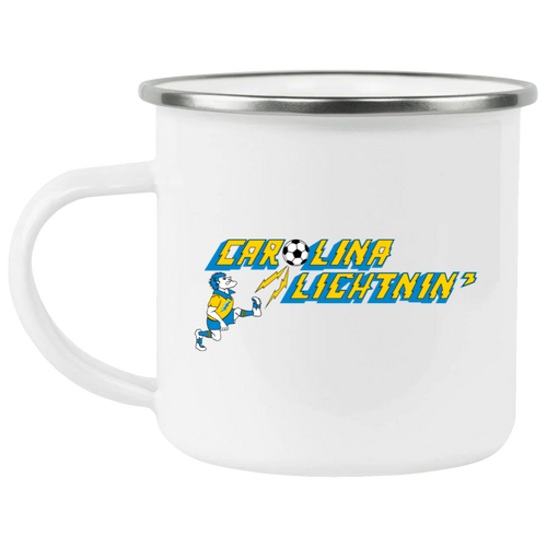 Carolina Lightnin' Camping Mug 12oz Enamel ASL Soccer